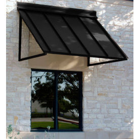 Awntech H23-3K Standing Seam 3-11/16'W x 2'H x 3'D Awning Black H23-3K