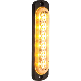 Buyers LED Rectangular Amber Low Profile Strobe Light 12V - 6 LEDs - 8891910 8891910