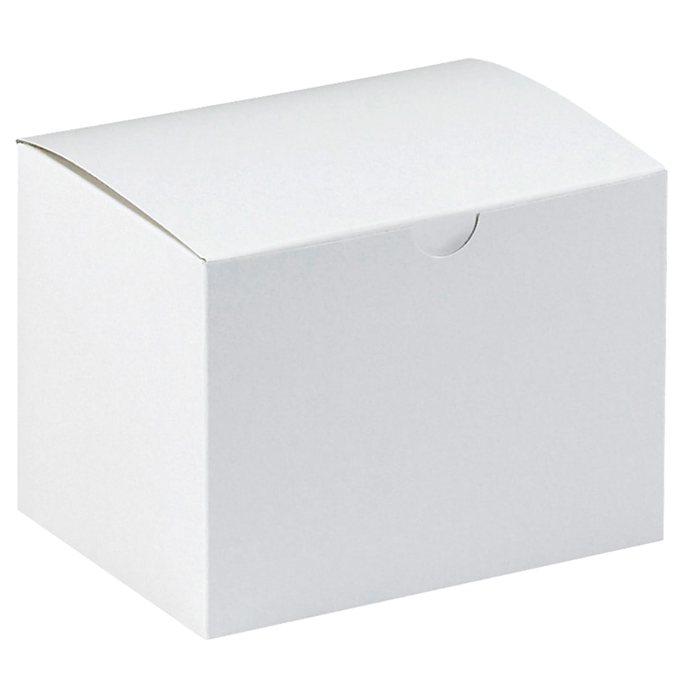 Partners Brand Gift Boxes, 6inL x 4 1/2inW x 4 1/2inH, 100% Recycled, White, Case Of 100 MPN:GB644