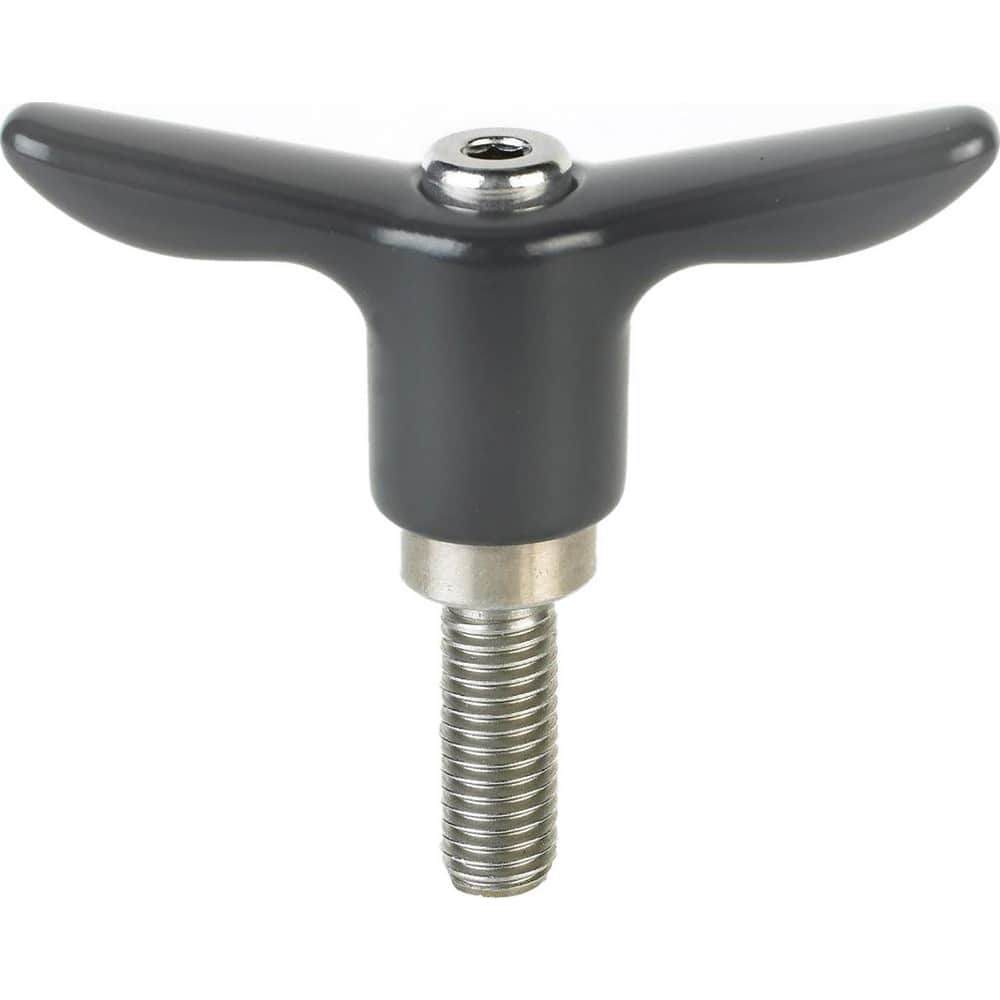 Adjustable Clamping Handles, Connection Type: Threaded Stud , Handle Type: T-Handle , Mount Type: Threaded Stud , Handle Length: 92.00  MPN:THP-4236SS