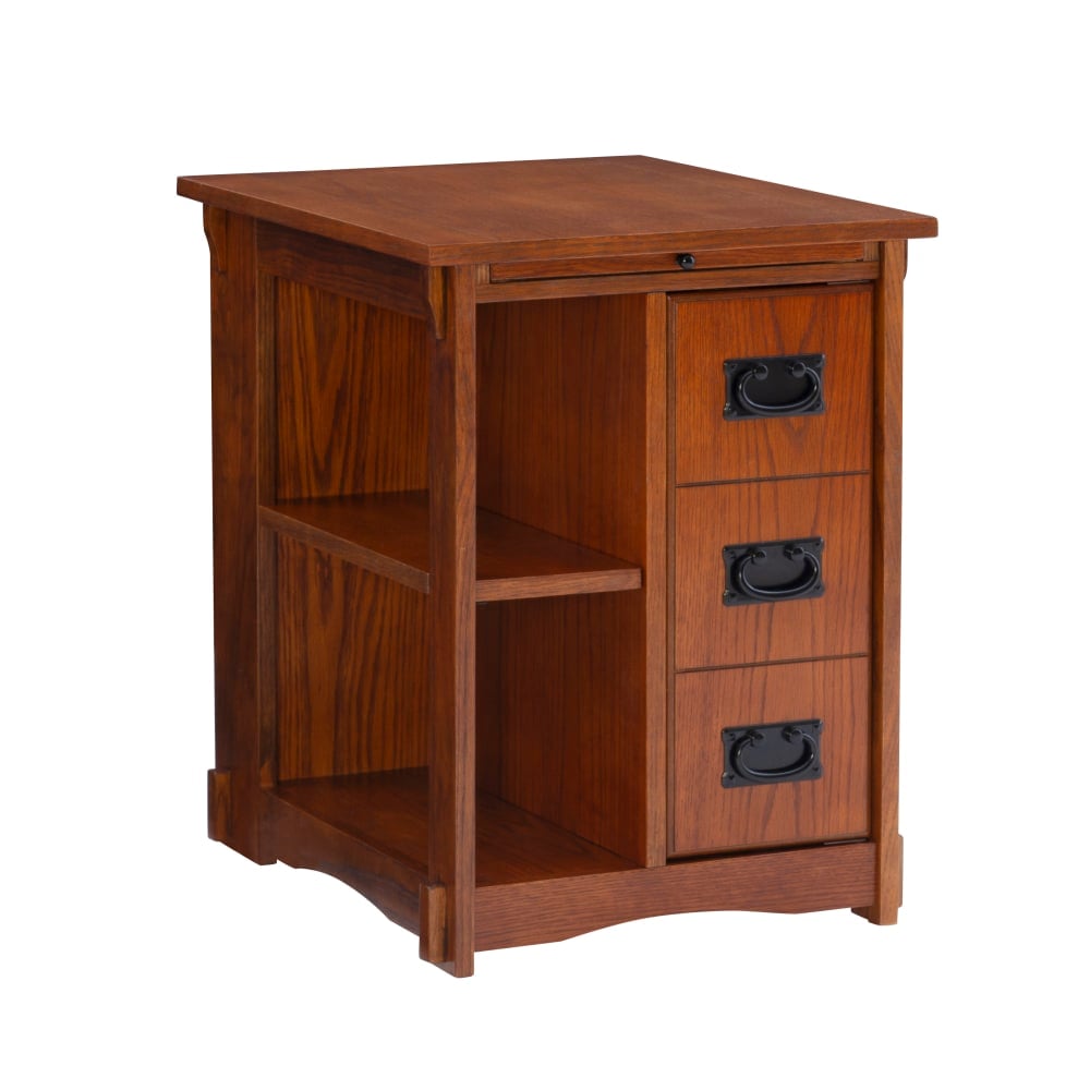 Powell Molina Side Table, 24inH x 18-3/8inW x 22-5/8inD, Oak MPN:ODP2201