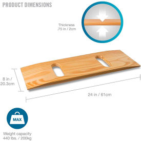 DMI Wooden Slide Transfer Board 440 lb Capacity 24
