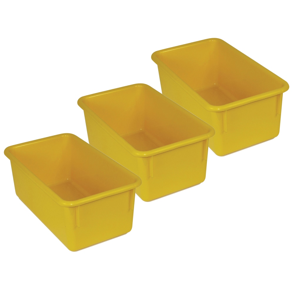 Romanoff Stowaway Trays, 5-1/4inH x 7-3/4inW x 13-1/4inD, Yellow, Pack Of 3 Trays MPN:ROM12103-3