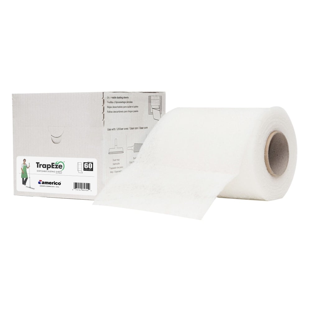 Americo TrapEze Disposable Dusting Sheets, 6in x 8in, White, Box Of 60 MPN:582568