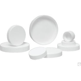 Qorpak® 120-400 White Ribbed PP Cap w/SturdeeSeal® PE Foam Liner Case of 210 CAP-00327