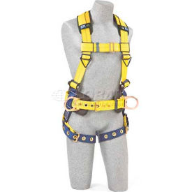 DBI-Sala™ Construction Style Harness 1102201 W/Back & Side D-Rings Tongue Buckle Legs Small 7100220241