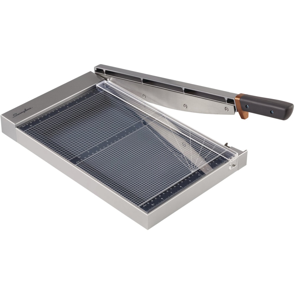 Swingline ClassicCut Guillotine Trimmer With EdgeGlow, 25inH x 14-1/8inW x 4-5/8inD, Silver MPN:G7010006