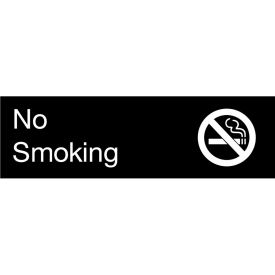 Engraved Sign - No Smoking - Black EN15BK