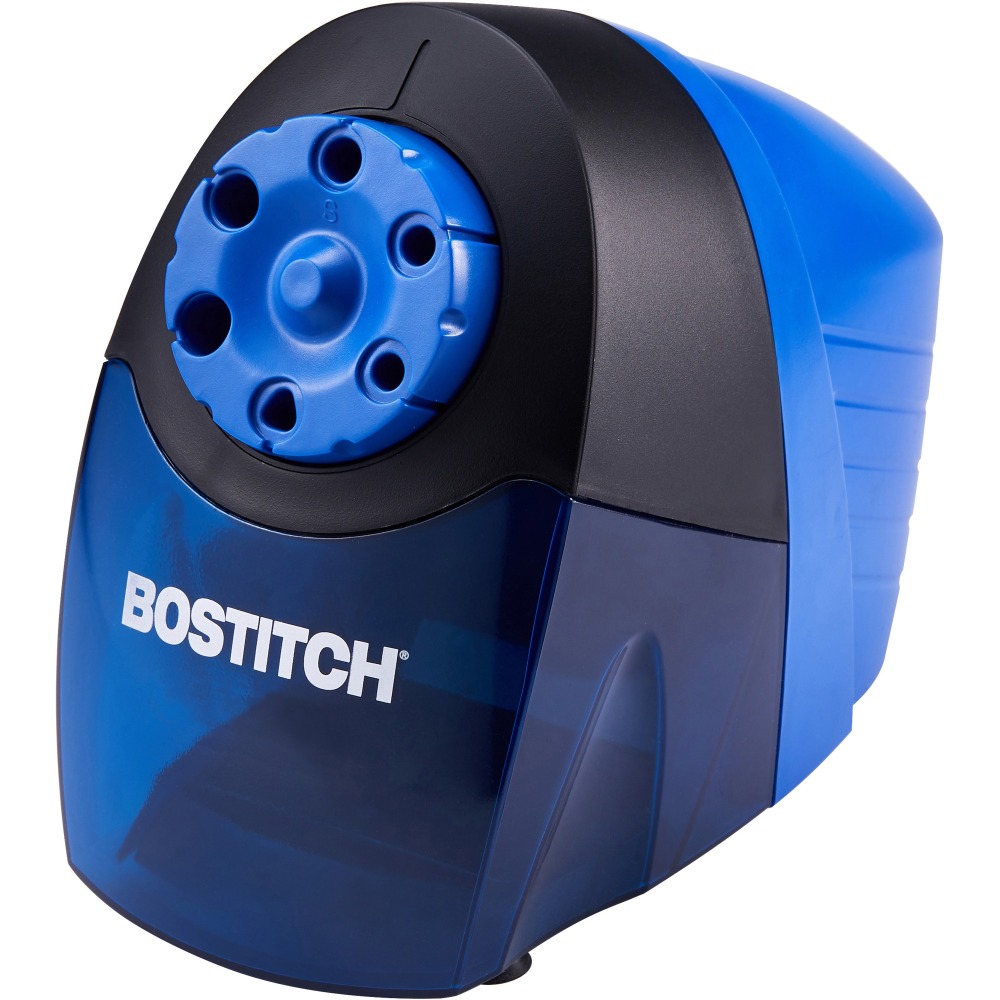 Bostitch QuietSharp? 6 Antimicrobial Classroom Electric Pencil Sharpener - 6 Hole(s) - Helical - Blue - 1 / Each MPN:EPS10HCAM