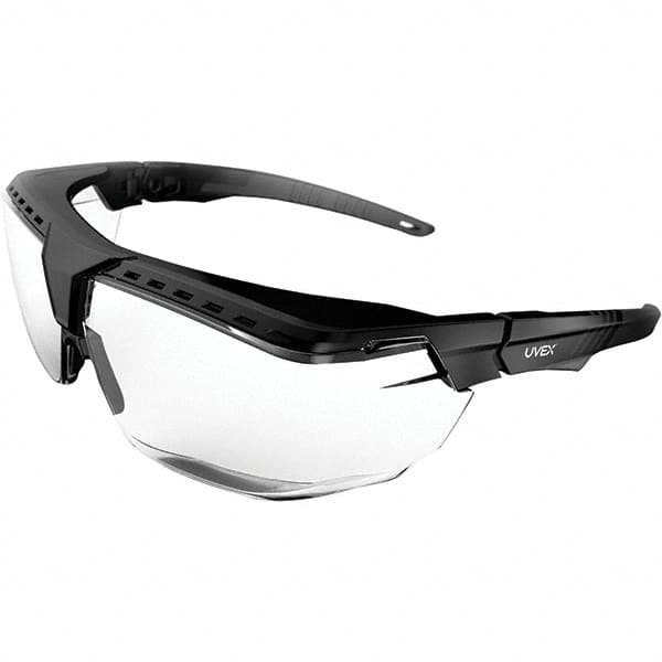 Safety Glass: Scratch-Resistant, Polycarbonate, Clear Lenses, Full-Framed, UV Protection MPN:S3850
