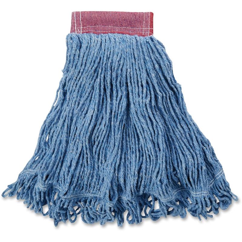 Rubbermaid Commercial 5in Headband Large Blend Mop - Cotton, Synthetic Yarn MPN:RCPD253BLU
