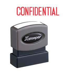 Xstamper® Pre-Inked Message Stamp CONFIDENTIAL 1-5/8
