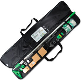 Unger® 13-Piece Cleaning Kit For Walls Windows & Ceilings Vinyl/Nylon Case Black/Green TRS00
