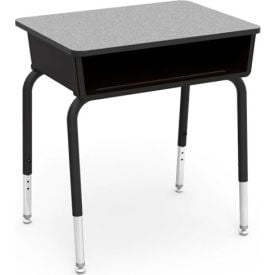 Virco® 785 Open Front Desk - Gray Laminate Top/Black Book Box & Frame - Pkg Qty 2 78529E91E
