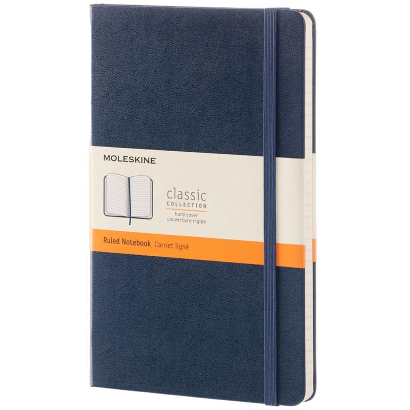 Moleskine Classic Hard Cover Notebook, Pocket, 3.5in x 5.5in, Ruled, 192 Pages, Sapphire Blue (Min Order Qty 4) MPN:893564