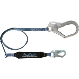 FallTech® 82563 ViewPack 6' Shock Absorbing Lanyard with 1 Snap Hook and 1 Rebar Hook 82563