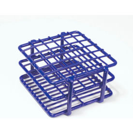 United Scientific™ Test Tube Rack For 10-13mm Tubes 36 Places Wire Epoxy-Coated Blue TTWE02