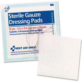 First Aid Only™ SmartCompliance™ Gauze Pad Sterile 12-Ply 3