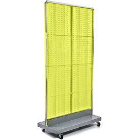 Global Approved 700732-YEL Pegboard Floor Stand 32
