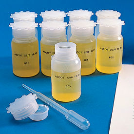 Bottle with Screwcap Wide Mouth Round Graduated LDPE (Cap Polypropylene) 500mL 12/Pack 600411-12