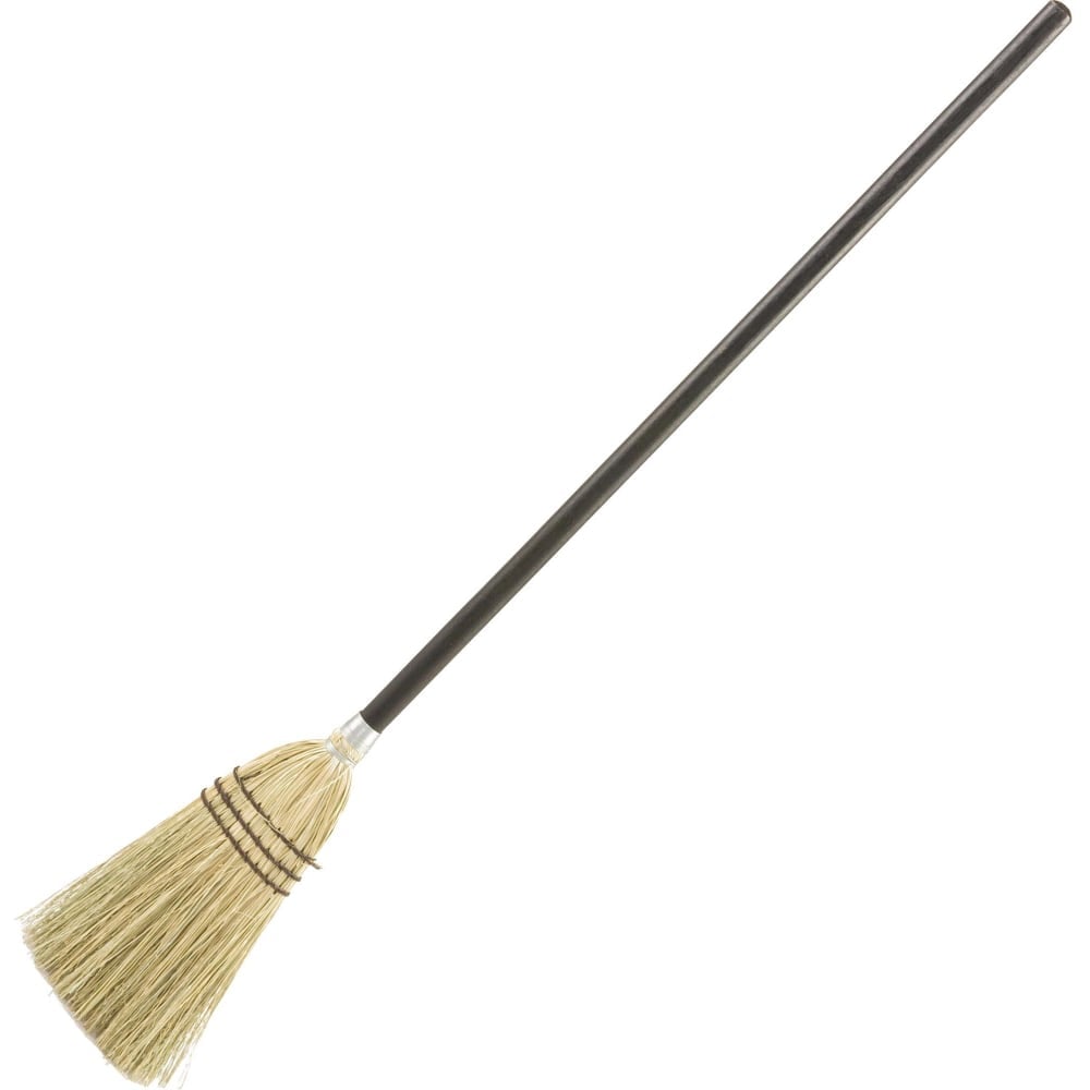 Rubbermaid Commercial Wood Handle Lobby Corn Broom - Corn Fiber Bristle - 12in Brush Face - 8in Overall Length - Wood Handle - 1 Each MPN:RCP6373BRO
