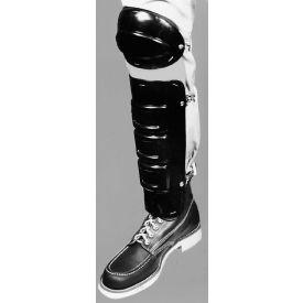 Ellwood Safety Knee-Shin Guards Elastic Straps Polyethylene Plastic Black 12
