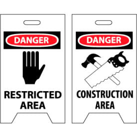 Floor Sign - Danger Restricted Area Construction Area FS35