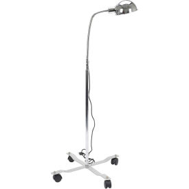 Drive Medical Gooseneck Exam Lamp 13408MB Dome-Style Shade with Mobile Base Chrome 13408MB