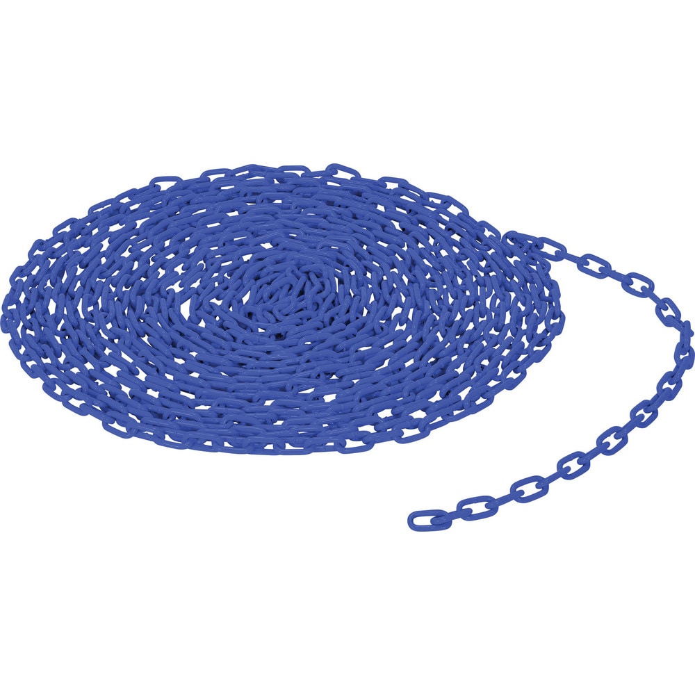Barrier Rope & Chain; Type: Safety Chain; Snap End Material: None; Hook Fitting Material: None; Color: Blue; Link Type: Straight Link; Rope/ Chain Material: Steel MPN:CHAIN-316-10-BL