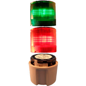 Springer Controls / Texelco LA-TCL02SF52 70mm Complete Light Stack 120V LED GRAY Term G-R LA-TCL02SF52