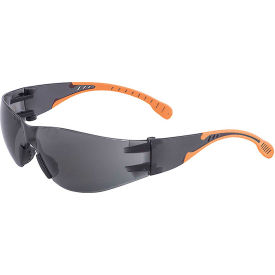 ERB® I-Fit Flex Frameless Safety Glasses Anti-Scratch Gray Lens Orange Temples Pack of 12 - Pkg Qty 12 WEL16270ORGY