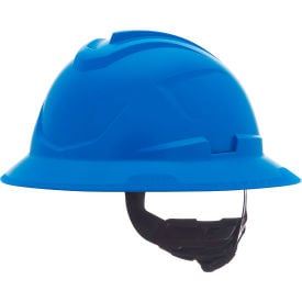 MSA Safety V-Gard C1™ Full Brim Hard Hat Non-Vented Fas-Trac III Blue 10215839 - Pkg Qty 16