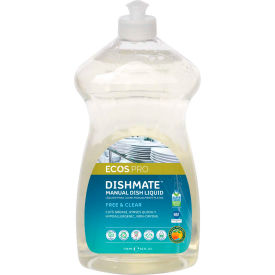 ECOS™ Pro Dishmate™ Manual Dishwashing Liquid Free & Clear 25 oz. Bottle 6PK - PL9721/6 PL9721/6