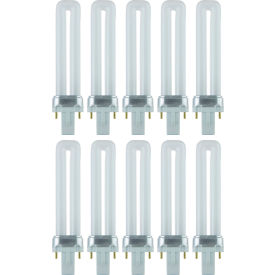 Sunlite® 2-Pin Compact Fluorescent Light Bulb G23 Base 4100K 7W Cool White Pack of 10 40501-SU