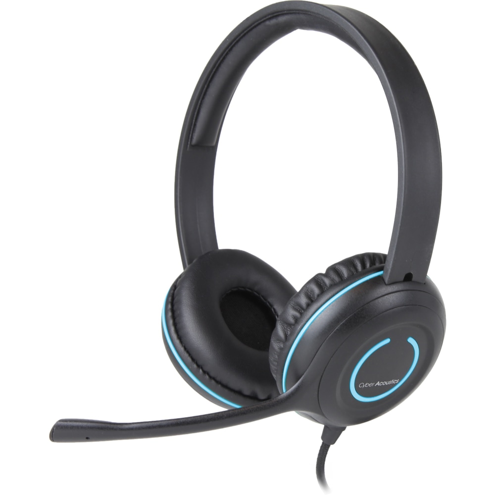 Cyber Acoustics AC-5008 USB Stereo Headset - Stereo - USB - Wired - 20 Hz - 20 kHz - Over-the-head - Binaural - Supra-aural - Noise Cancelling, Uni-directional Microphone - Black (Min Order Qty 3) MPN:AC-5008