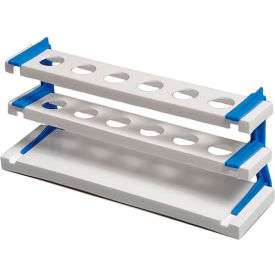United Scientific™ Nessler Cylinder Rack For 100ml Tubes PP 6 Tubes White 76102
