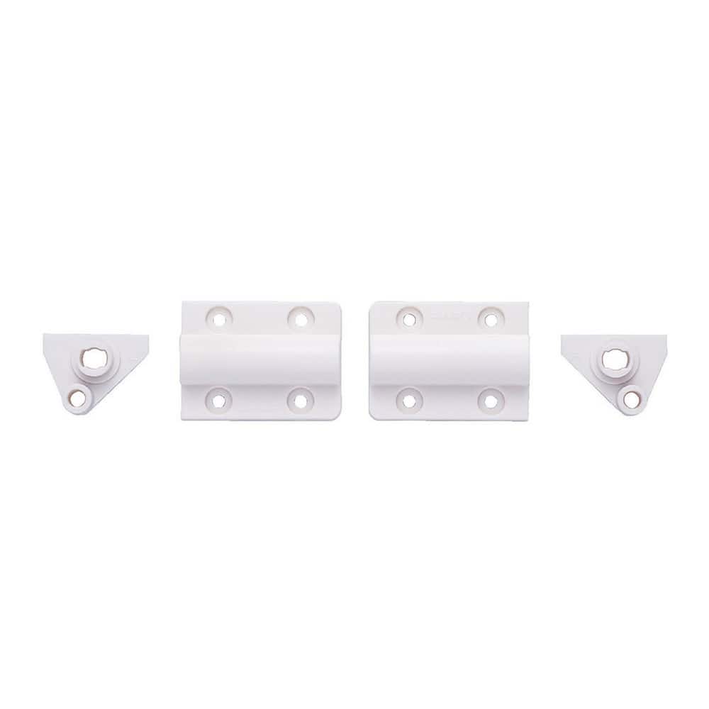 Specialty Hinges, Hinge Material: Polymer , Hinge Type: Non-Mortise , Mount Type: Surface Mount , Finish: White , Number Of Mounting Holes: 12.000  MPN:HG-JHM9-U-WT