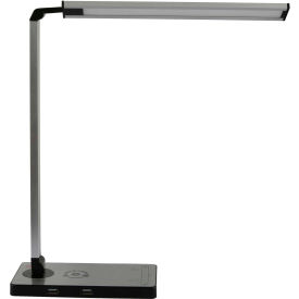Amax Lighting LED Desk Lamp Wireless 2USB 10W Black LED-DL10/BLK