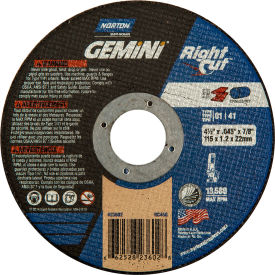 Norton 66252823602 Gemini Right Angle Cut-Off Wheel 4-1/2