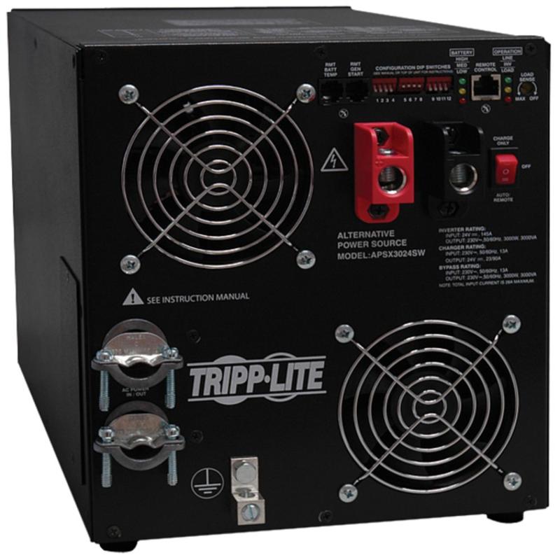 Tripp Lite 3000W APS 24VDC 230V Inverter / Charger w/ Pure Sine-Wave Output Hardwired, APSX3024SW MPN:APSX3024SW