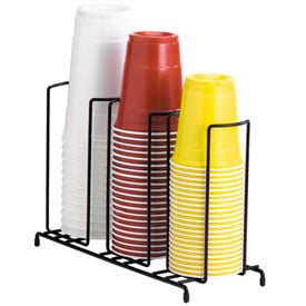 Dispense-Rite® 3 Section Wire Rack Cup and Lid Organizer WR-3