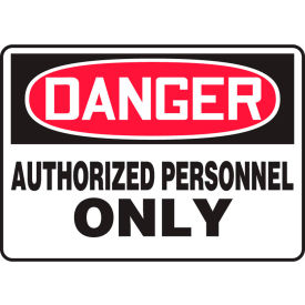 Accuform MADM130VA Danger Sign Authorized Personnel Only 10
