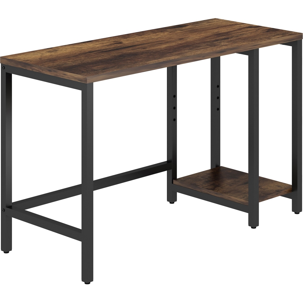 NuSparc Metal Frame Desk - Vintage Oak, Black Top - Contemporary Style - 220 lb Capacity MPN:DK101NRRK