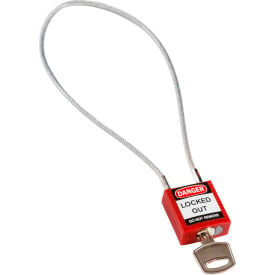 Brady® 146124 Cable Safety Padlock With Label 8