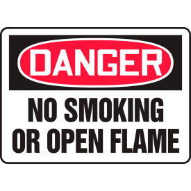 Accuform MSMK120VA Danger Sign No Smoking Or Open Flame 10