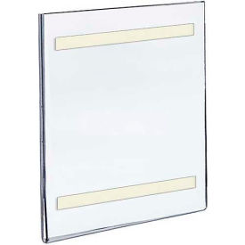 Global Approved 122019 Vert. Wall Mount Acrylic Sign Holder W/ Adhesive Tape 7