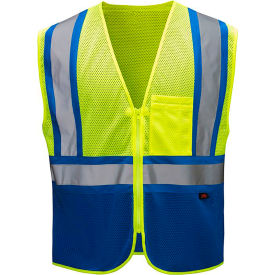 GSS Enhanced Visibility Vest SM/MD Lime w/ Blue Bottom 3131-SM/MD