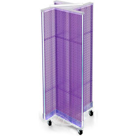 Global Approved 700443-PUR Pinwheel Pegboard Display W/Wheel Base 13.5
