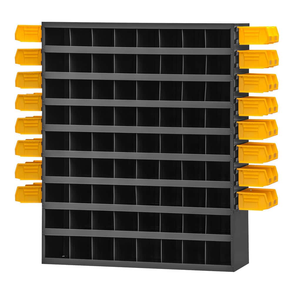 Bin Shelving, Bin Shelving Type: Bin with Side Louvered Panels , Shelf Construction: Fixed , Shelf Type: Fixed , Assembled: Yes , Shelf Color: Gray  MPN:363LP-95