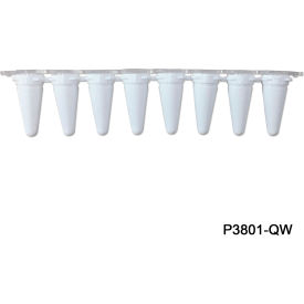 MTC Bio PureAmp 8 Strip QPCR Tube with Separated Strip Cap 0.1 ml White 120 Pack P3801-QW